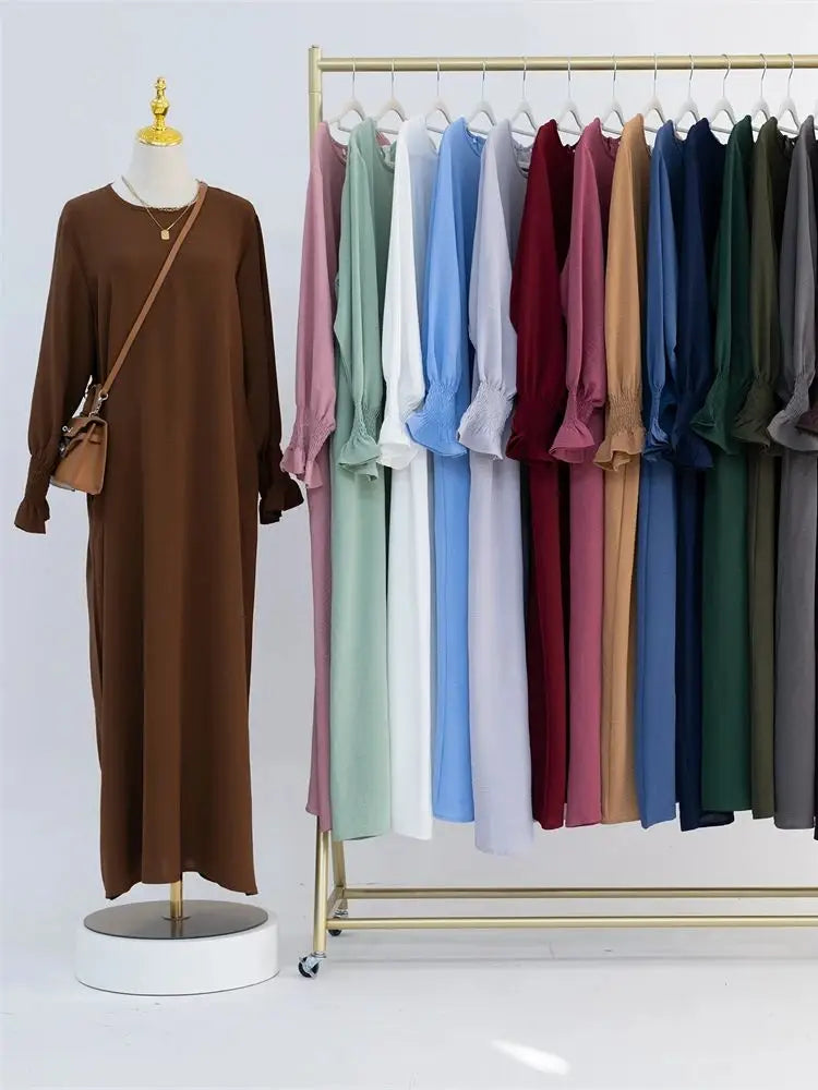 Jersey Solid Modest Under Abaya Islamic Robe