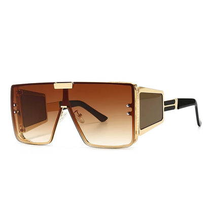 Oversized Luxury Retro One Lens Sunglasses