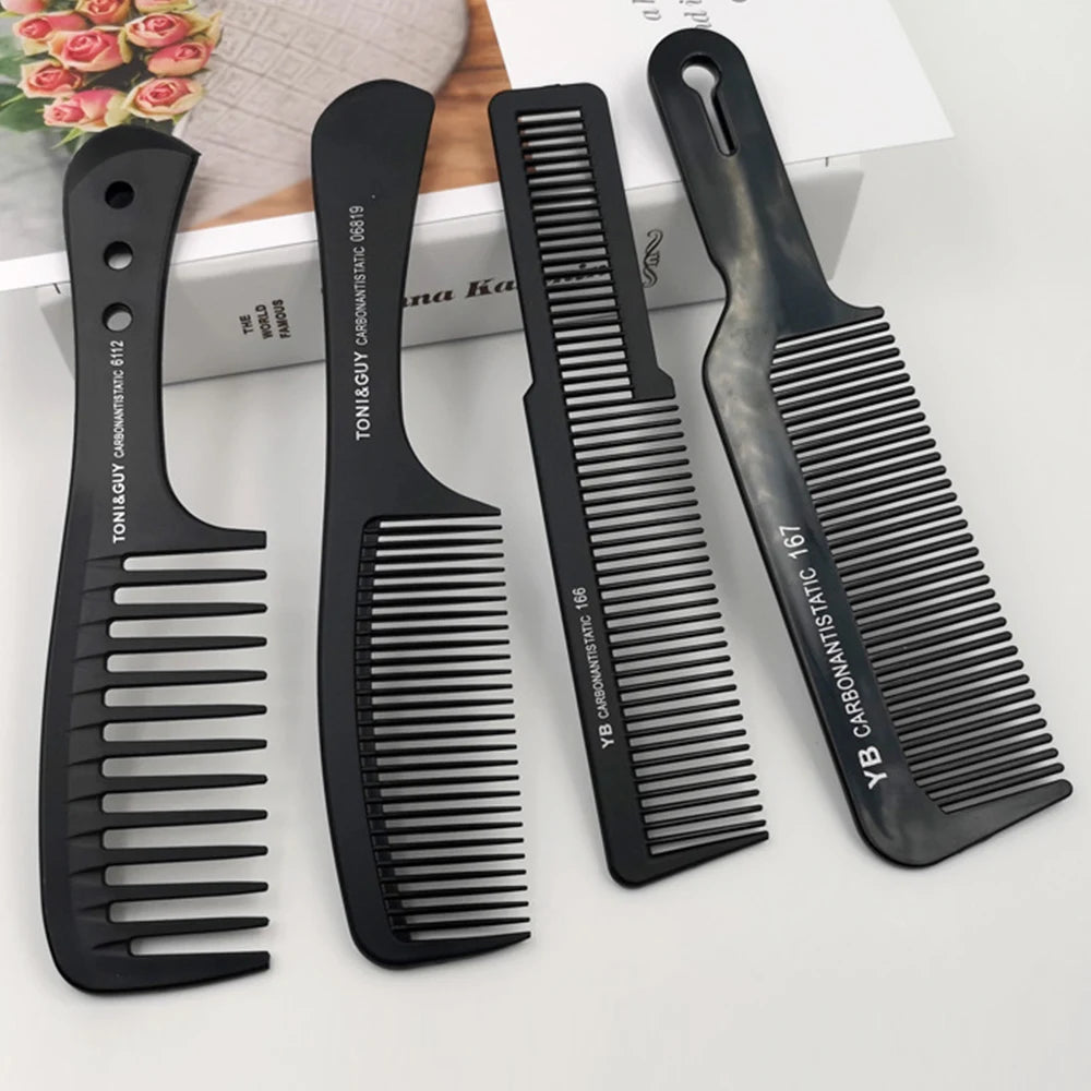 Black Flattop Hair Cutting Comb Hair Brush