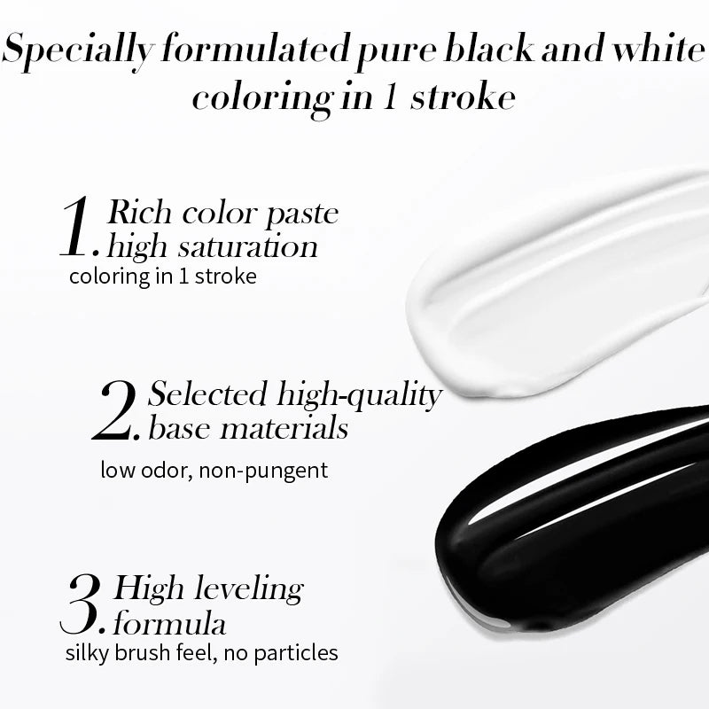 250g Pure Black White Color Gel Nail Polish Jelly Nude Gel