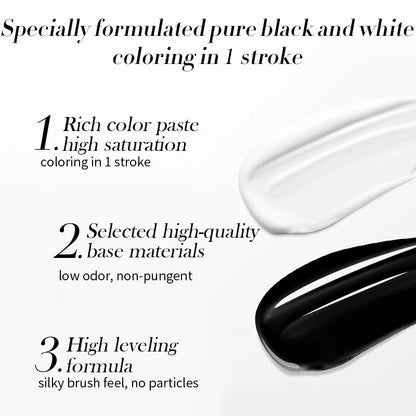 250g Pure Black White Color Gel Nail Polish Jelly Nude Gel