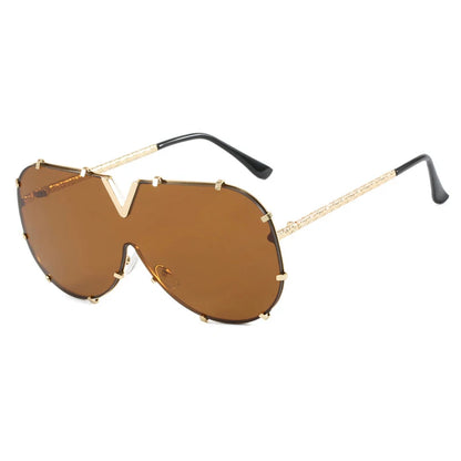 Metal Oversized Pilot Outdoor Windproof Sunglasses