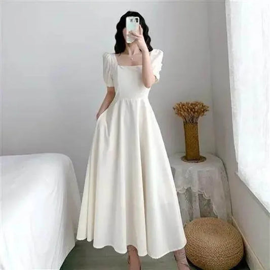 Slim Fit Bubble Sleeve Dress