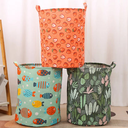 Laundry Storage Bag Cotton Linen Large Basket