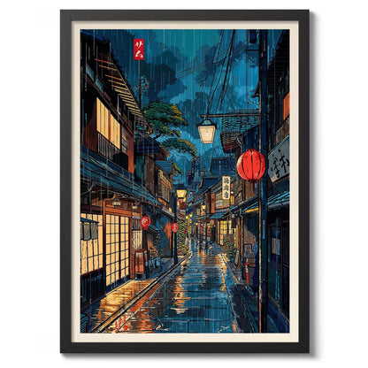 Japanese Tokyo Teahouse Cartoon Canvas Print