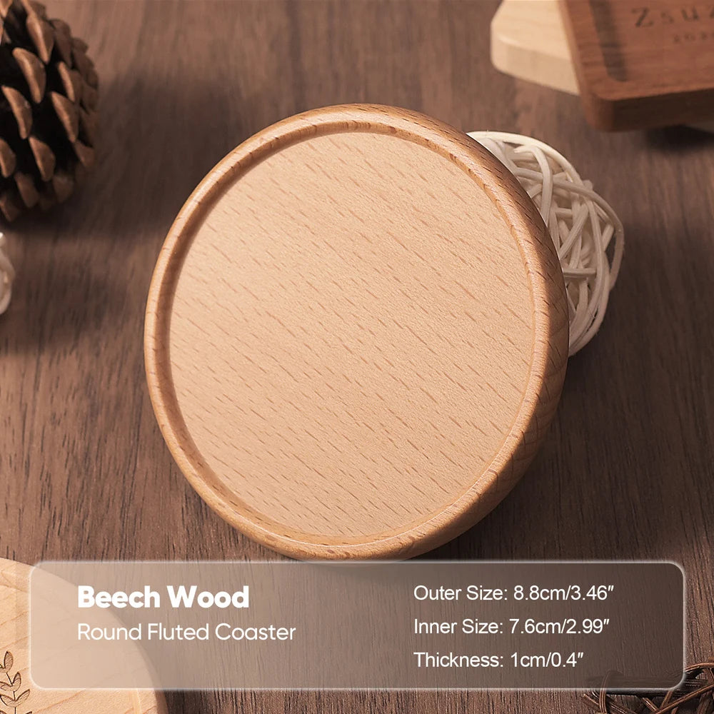 Wood Coasters Beech Coasters Heat Resistant