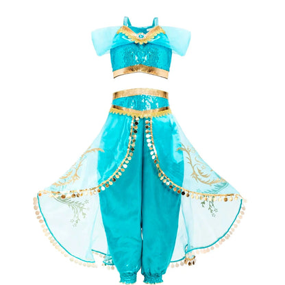 Aladding and the Magic Lamp Jasmine Fairy Costume Cosplay Dress