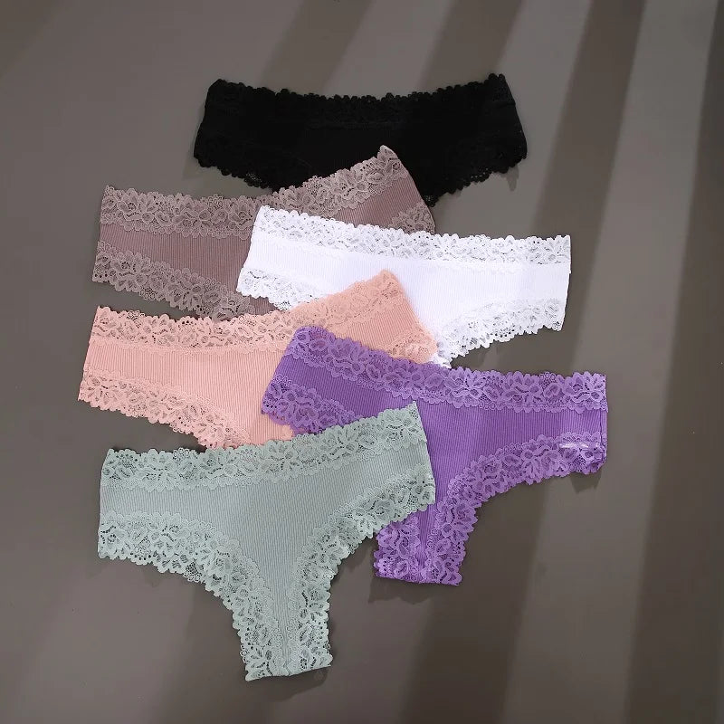 Perspective Lace Panties Sexy Low Rise Brazilian G-String Lingerie
