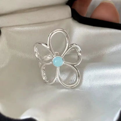 925 Sterling Silver Sparckling Moonstone Minimalist Handmade Ring
