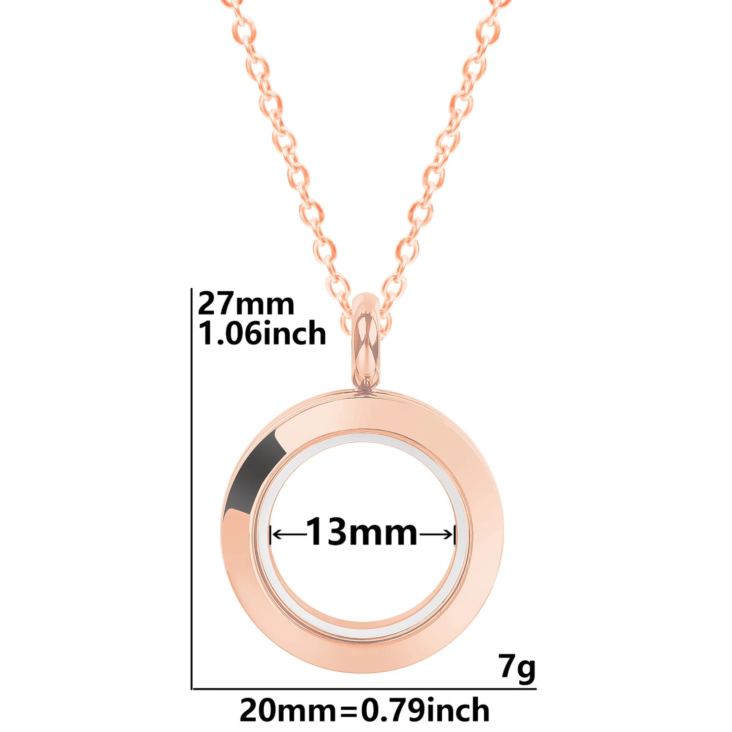 Twist Locket Pendant Photo Floating Charm Necklace