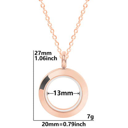 Twist Locket Pendant Photo Floating Charm Necklace