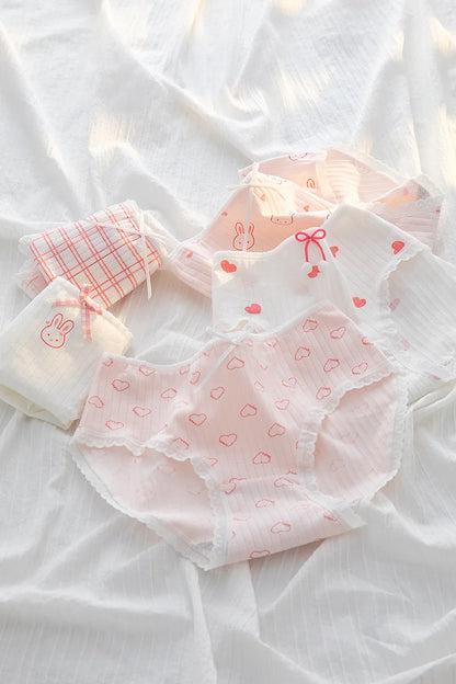 5Pcs/Set Cotton Underwear Lingerie