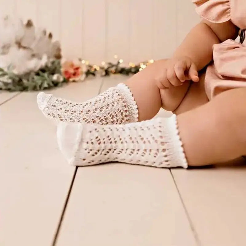 Kids Knee High Socks Toddlers Mesh Baby Girls