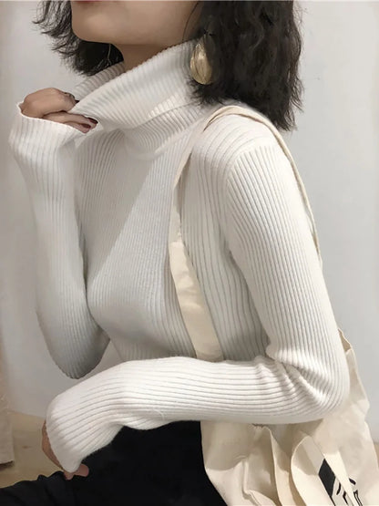 Turtleneck Sweater Korean Slim Pullover Jumper Knitted Sweater