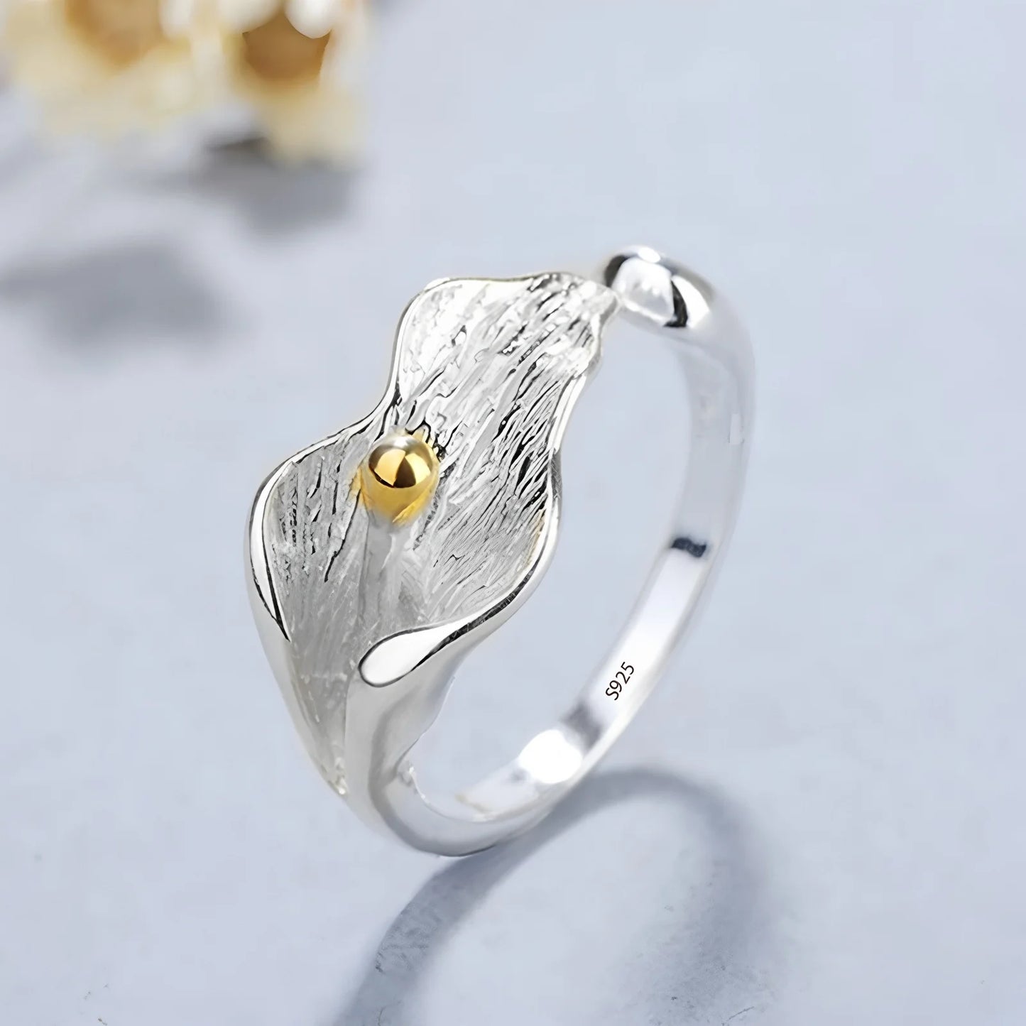 925 Sterling Silver Drip Glaze Butterfly Zircon Rings