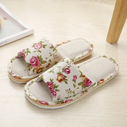 Four Season Linen Home Slippers