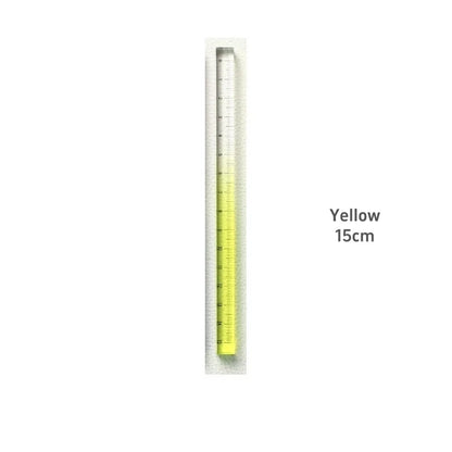 1pcs Colorful Clear Straight Ruler 15cm Four Edges Acrylic Transparent