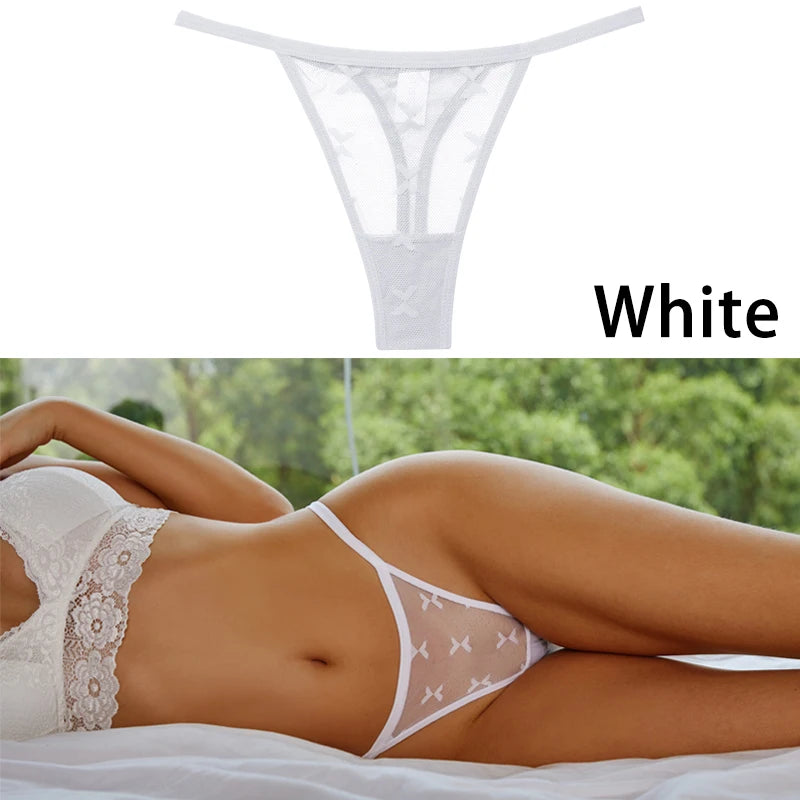 S-XL Sexy G String Thong Mesh Perspective Panties Low Waist Lingerie
