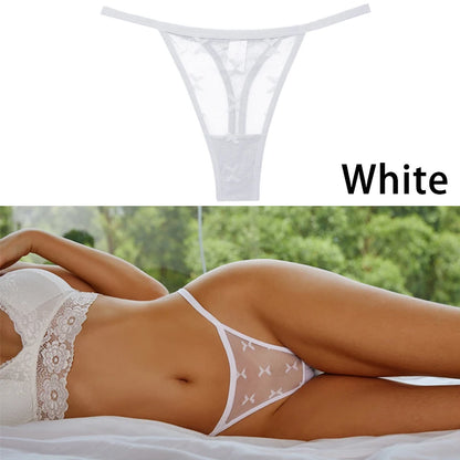 S-XL Sexy G String Thong Mesh Perspective Panties Low Waist Lingerie