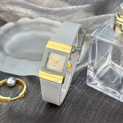 Square Silicone Quartz Small Watch
