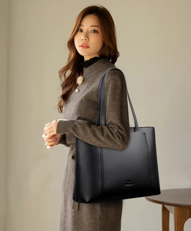 Genuine Soft Pu Leather Hand Luxury Tote Bag