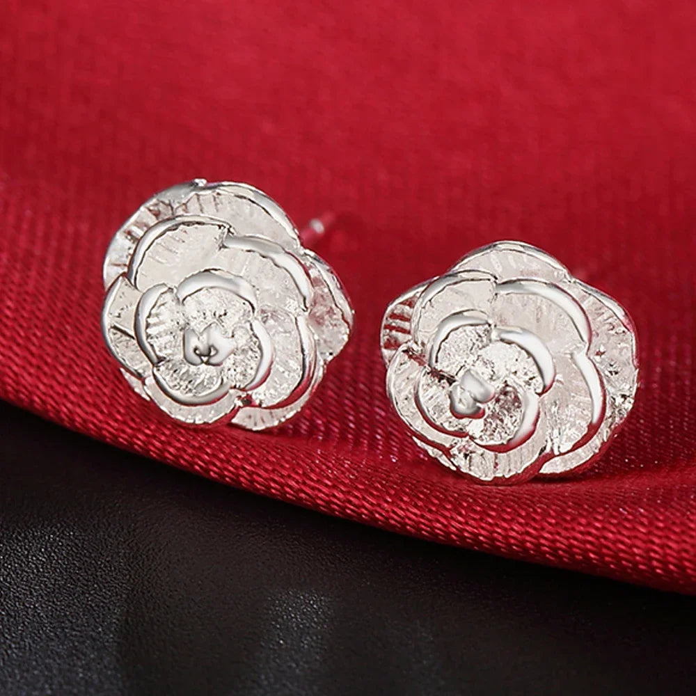 925 Sterling Silver Round Circle Hoop Earrings