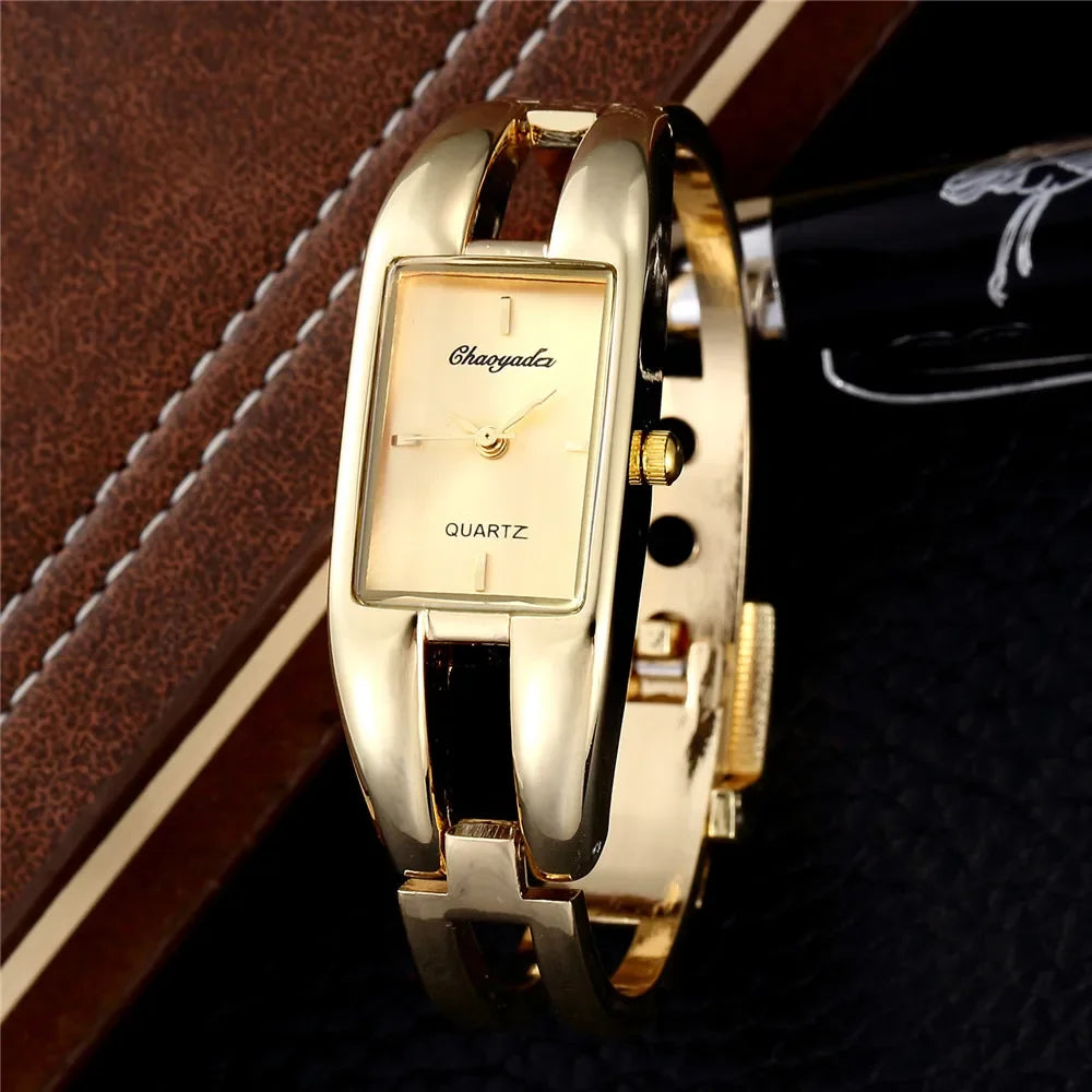Rectangle Bangle Luxury Quartz Elegant Watch