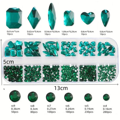 2400pcs 2mm AB Jelly Rhinestones Set