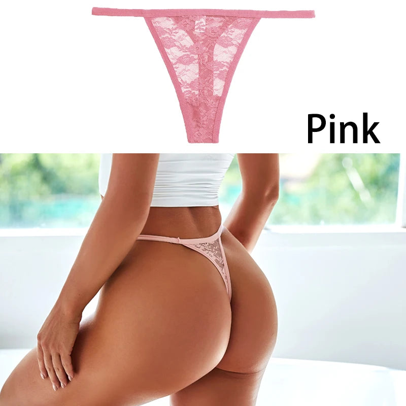 S-XL Sexy G String Thong Mesh Perspective Panties Low Waist Lingerie
