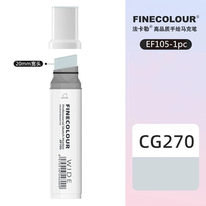 Finecolour 20mm Wide Markers Alcohol Line Sketching Art Markers Pen