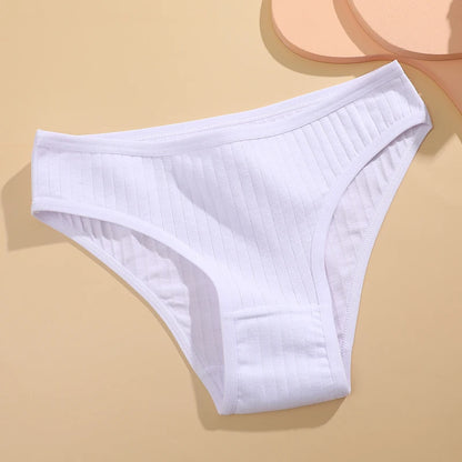 4Pcs Cotton Striped Sexy Stretch Lingerie