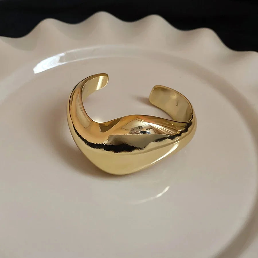 Geometric Glossy Opening Bangle Bracelets