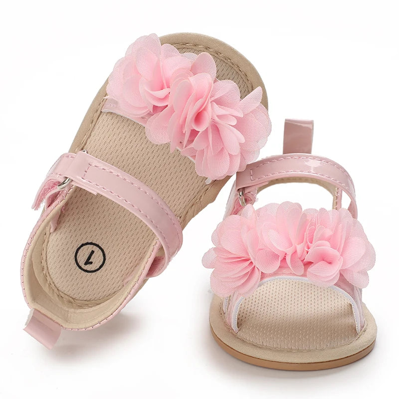 Baby Korean Flower Open Toed Baby Girl Sandals