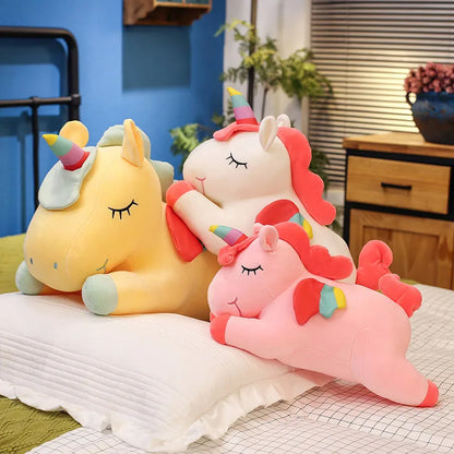 Cute Pony Plush Toy Rainbow Angel Unicorn Girl Heart Plush Doll