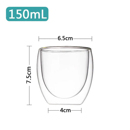 Transparent Glass Coffee Cup Mug