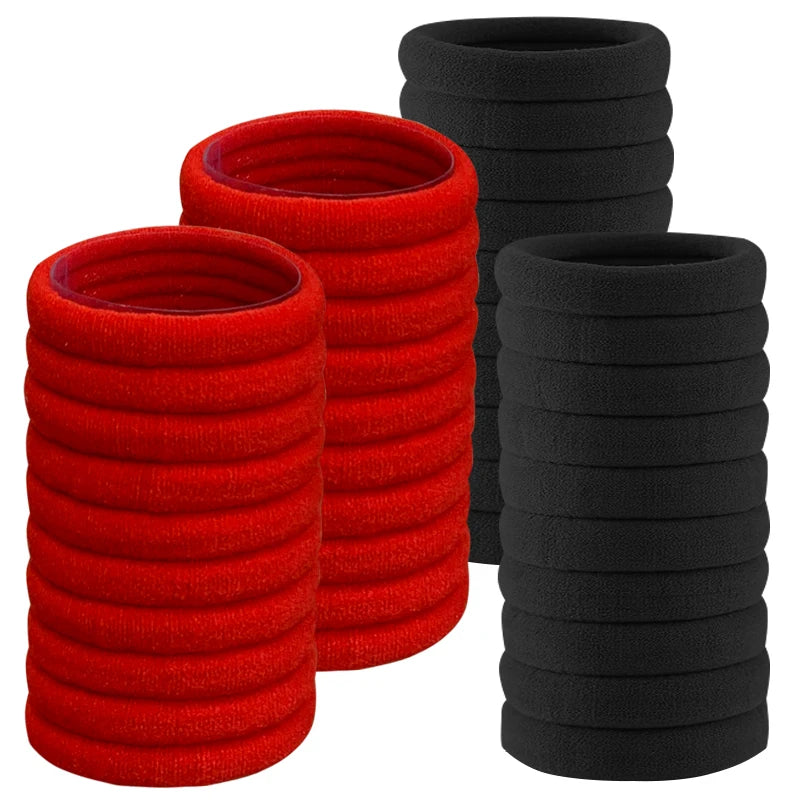 50PCS/Set Cotton Elastic Hair Ties