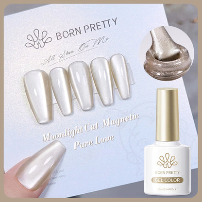 Sparkling Glass Bead Cat Magnetic Gel Nail Polish