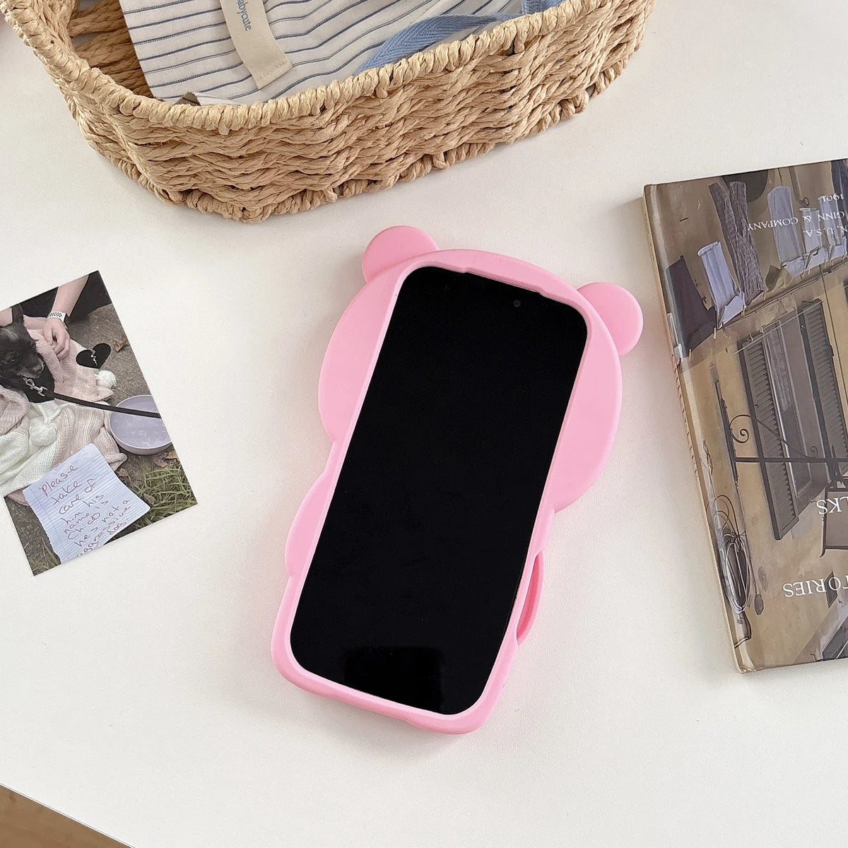 iPhone Pro Max 3D Cartoon Unique Bloody Bear Soft Silicone Cover
