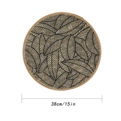 2/4/6/8pcs Bohemian Jute Printed Placemats Mats