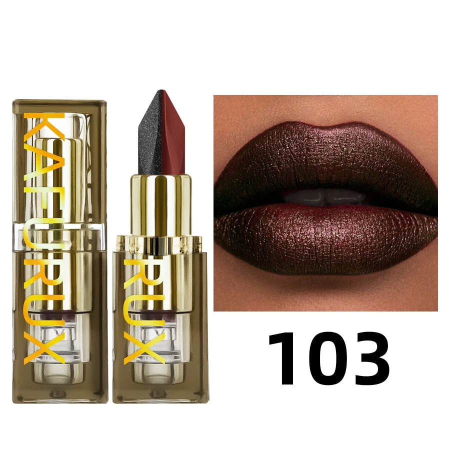 Glitter Two-tone Black Matte Lipsticks