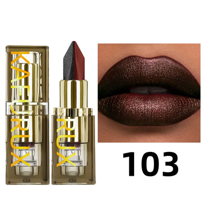Glitter Two-tone Black Matte Lipsticks