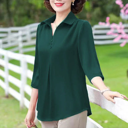 Thin Pullover Half Sleeve Loose Shirt