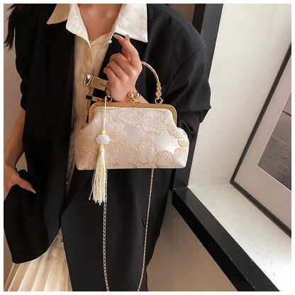 Chinese Style Shoulder Elegant Handbag Retro Small Square Bag