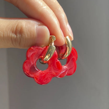 DANA Colorful Flower Resin Earring