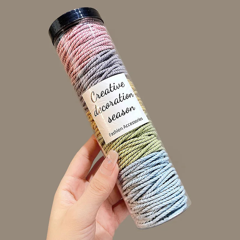 100pcs/lot Hair Bands Scrunchie Solid Color Elastic Rubber