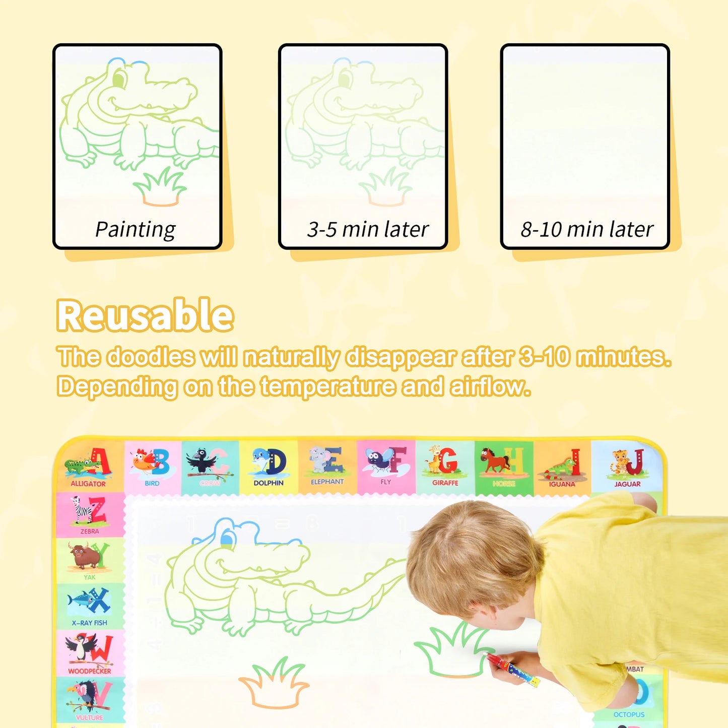 100x80CM Magic Water Drawing Mat Doodle Toys