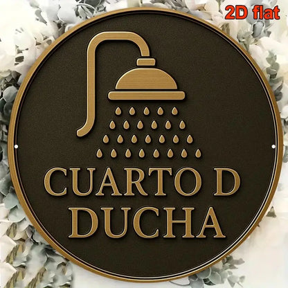 Golden Shower Head Sign  Bathroom Decor
