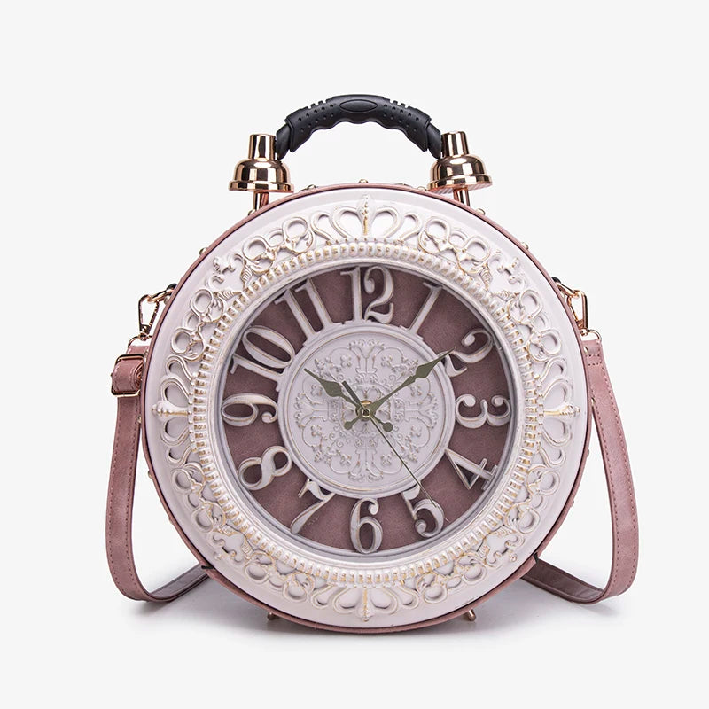 Retro Creative Clock niche Design Sense Crossbody Bag