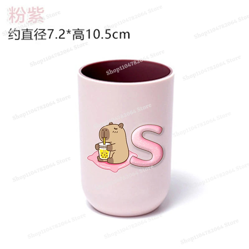 Kawaii Capybara Child Mouthwash Cups Creative Cartoon