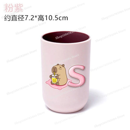 Kawaii Capybara Child Mouthwash Cups Creative Cartoon